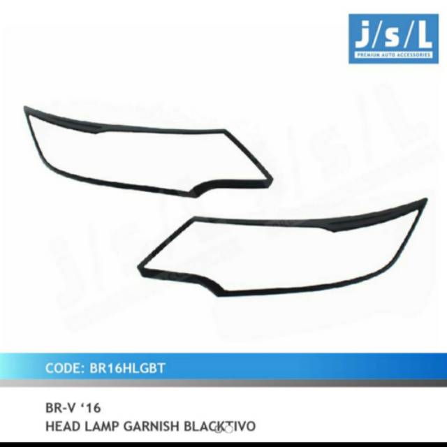 Garnish lampu depan Honda BRV/ head lamp garnish Hitam Chrome Carbon jsl