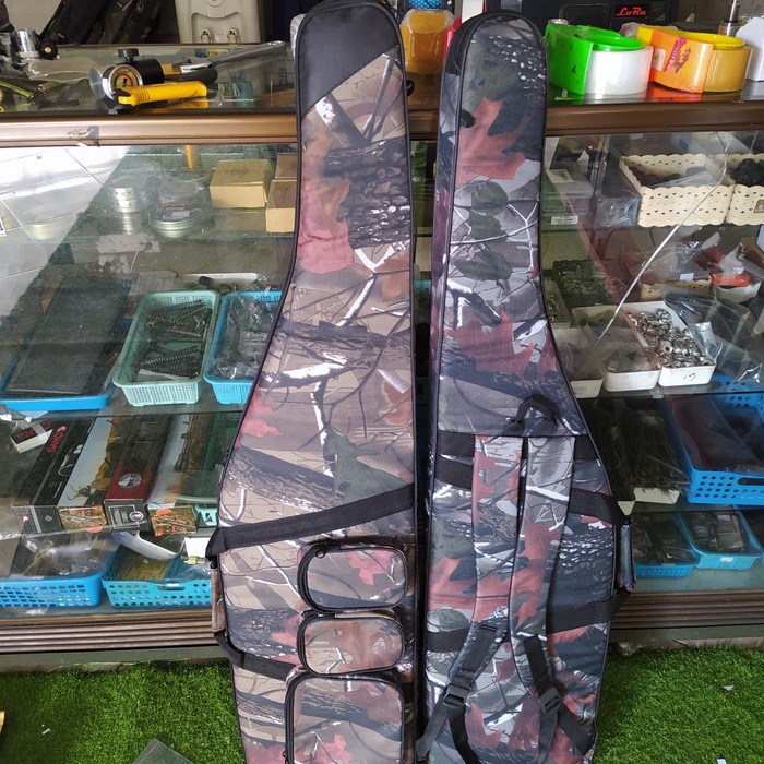 (COD) Tas Senapan Busa Tebal Saku Tiga Ransel Camo - Camo