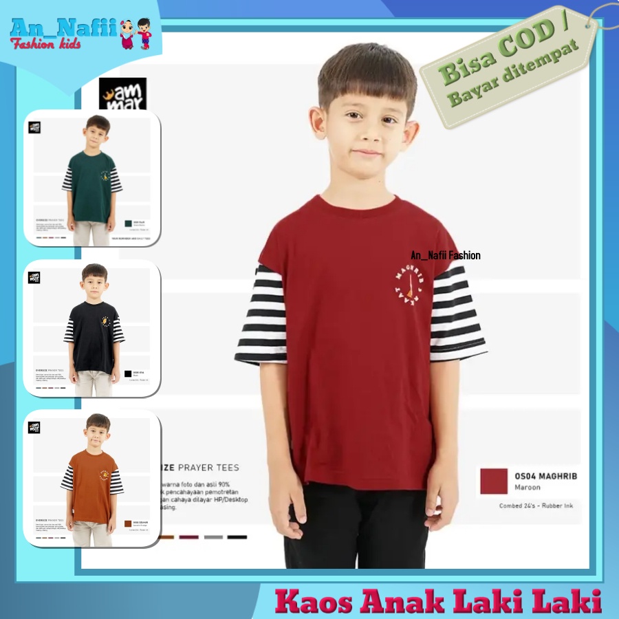 Kaos Distro Anak Laki Laki Umur 3 - 14 Tahun Oversize Ammarkids Baju Kaos Anak Laki Laki Cowok Tangan Pendek 4 Tahun 6 Tahun 10 Tahun 12 Tahun Motif Salur