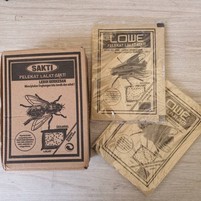 Lem perangkap lalat kertas sekali pakai Lowe pelekat lalat sakti