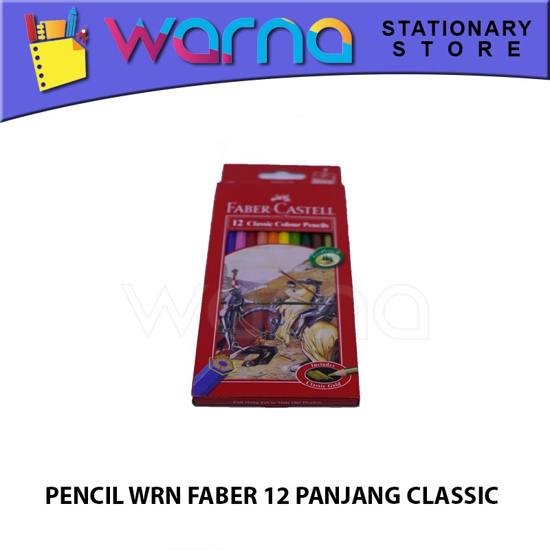 

PENCIL PENSIL WARNA FABER CASTELL 12 PANJANG CLASSIC