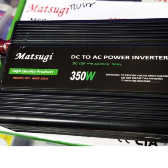 Power Inverter 350 watt 350w Matsugi DC to AC aki ke listrik pemerintah