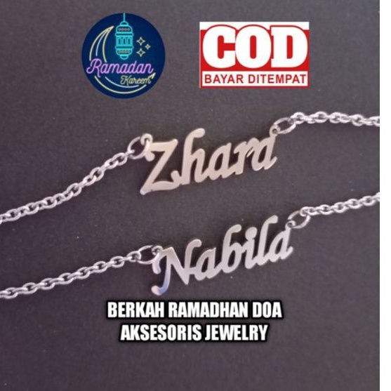 CUSTOM KALUNG NAMA SILVER FREE REQUES NAMA