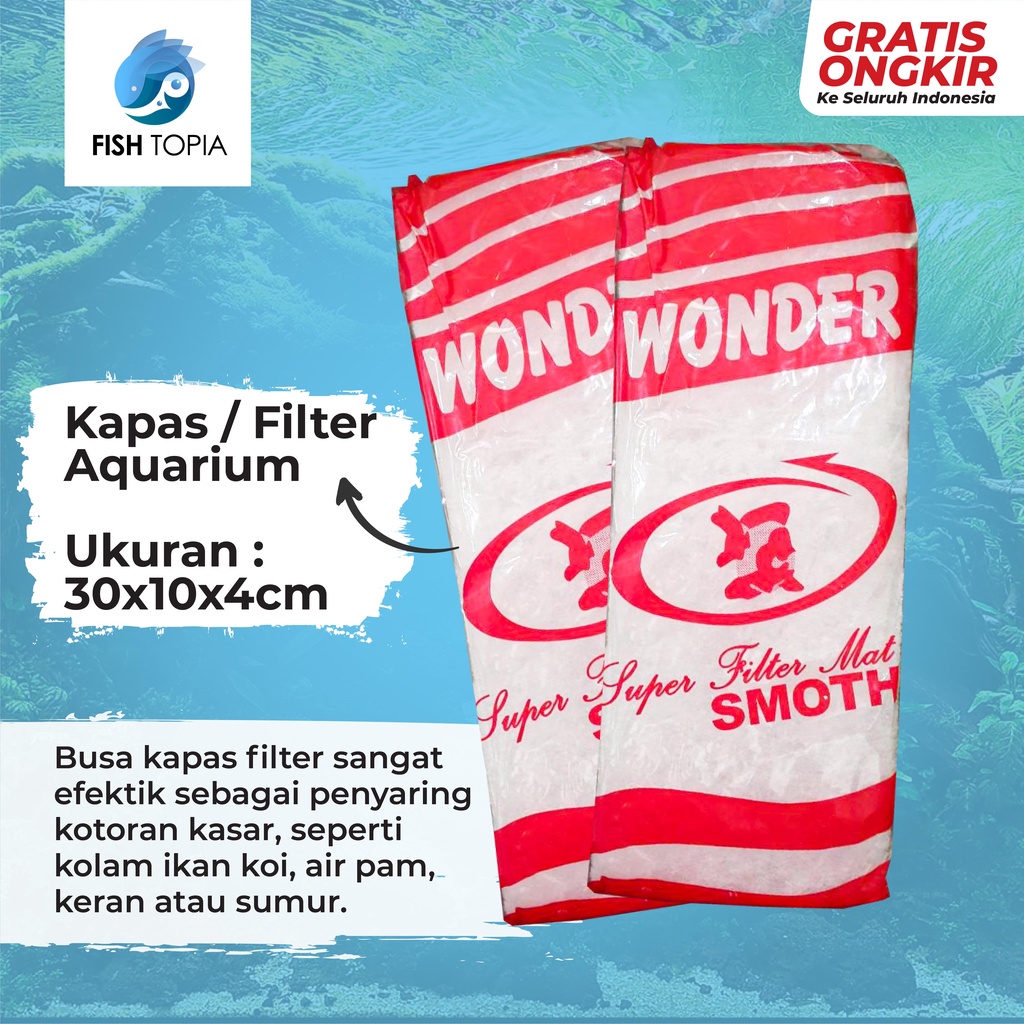 BUSA KAPAS AQUARIUM AQUASCAPE UKURAN BOX FILTER BAHAN TERBAIK MENYERAP KOTORAN