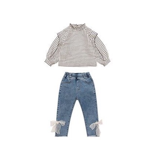 (LOLI-JKT) BS-195 SET ANAK CEWEK JEANS CINTA SIZE 100-140