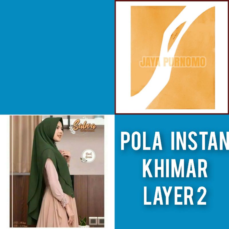 Pola Instan Khimar Layer 2 ukuran 79x115 / 64x100