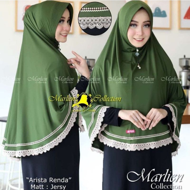 HIJAB INSTAN JUMBO RENDA TERBARU 2022// JILBAB JUMBO RENDA MARLIN // KERUDUNG INSTAN JUMBO SYARI// HIJAB DEWASA