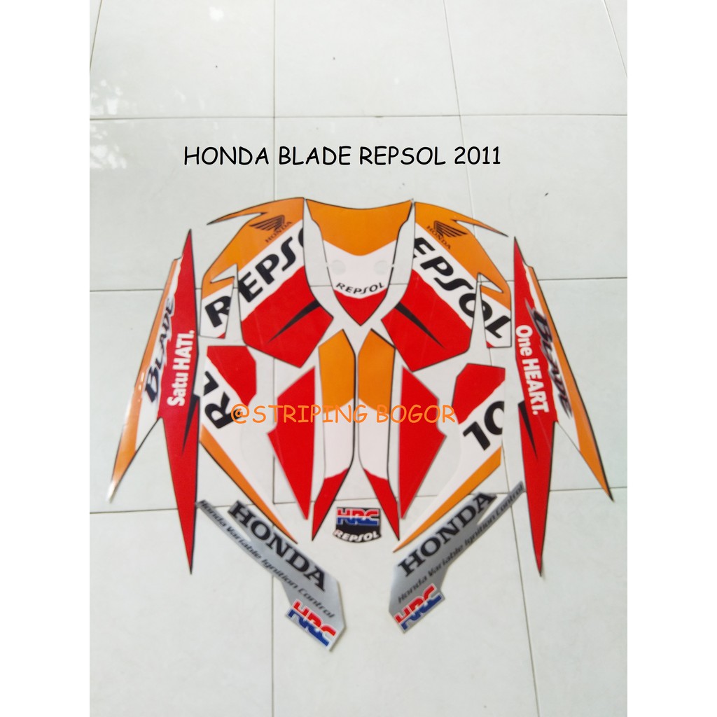 Sticker Motor Honda Blade Repsol 2011