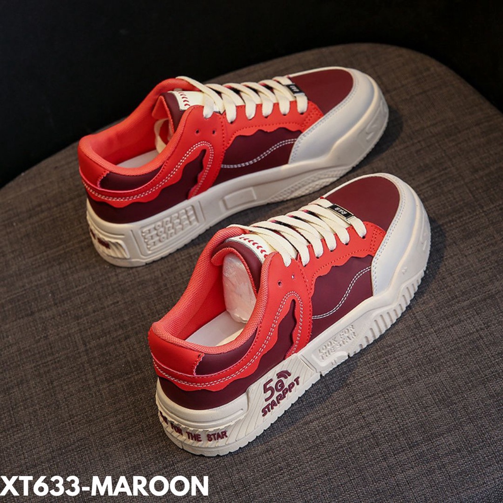 SNEAKERS WANITA KEKINIAN TRENDY NEW NORMAL STYLE SO COOL BAHAN PU IMPORT T633