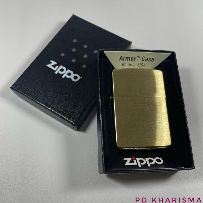 KOREK ZIPPO 168 BRUSHED BRASS ARMOR HEAVY