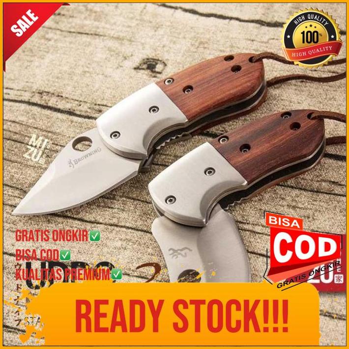 mizu uddonaifu-san stainless pocket knife pisau saku lipat browning