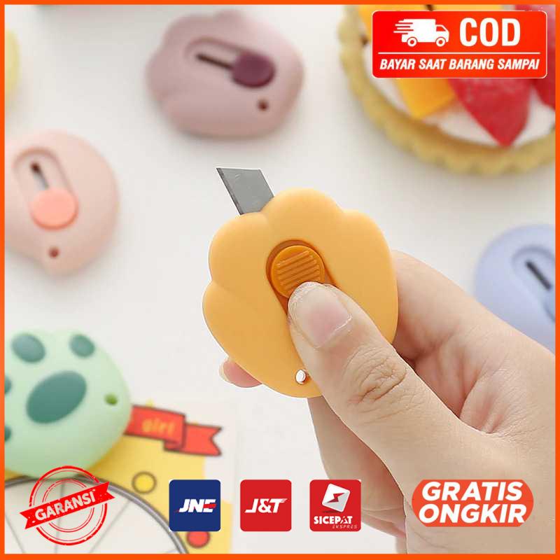 Pisau Cutter Mini Pemotong Kertas Desain Cat Paw