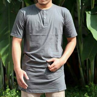  BAJU  KOKO  KURTA BAHAN KAOS POLOS CASUAL MODEL PAKAIAN 