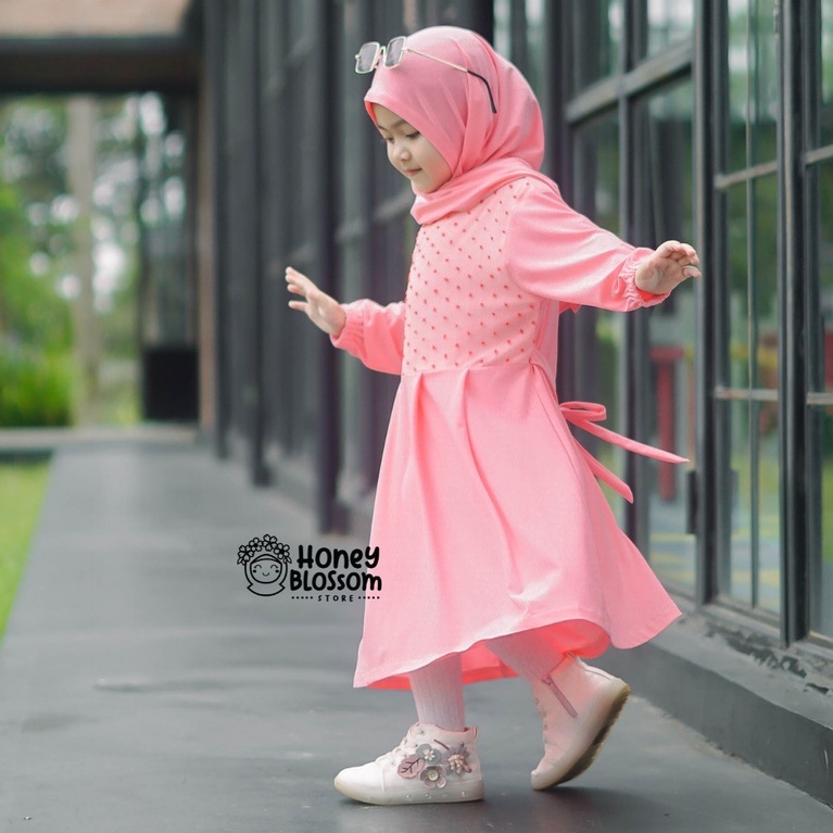 HONEYBLOSSOM gamis bayi perempuan / gamis bayi perempuan cantik fashionable satu set alesha