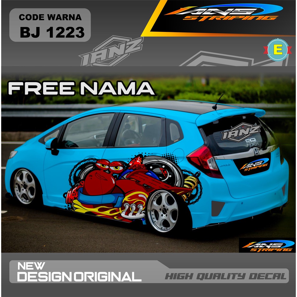 STICKER MOBIL HONDA BRIO / DECAL STIKER MOBILIO AGYA AYLA / STIKER MOBIL JAZZ TERBARU