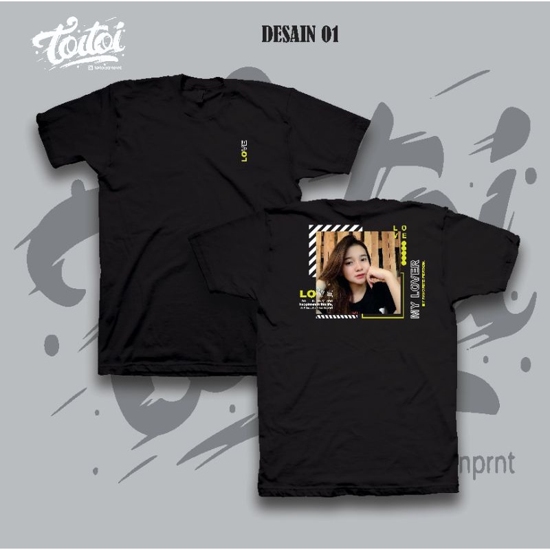 kaos bucin custom/kaos custom foto/aesthetic street wear