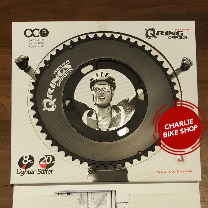 Chainring Carbon Rotor Qrings Qarbon 52T Oval Bcd 110 Lubang 4 Shimano