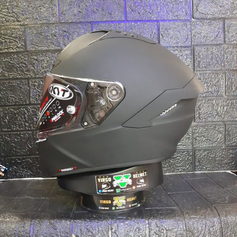 KYT NX- RACE SOLID BLACK MATT/ DOF ORIGINAL KYT NX RACE