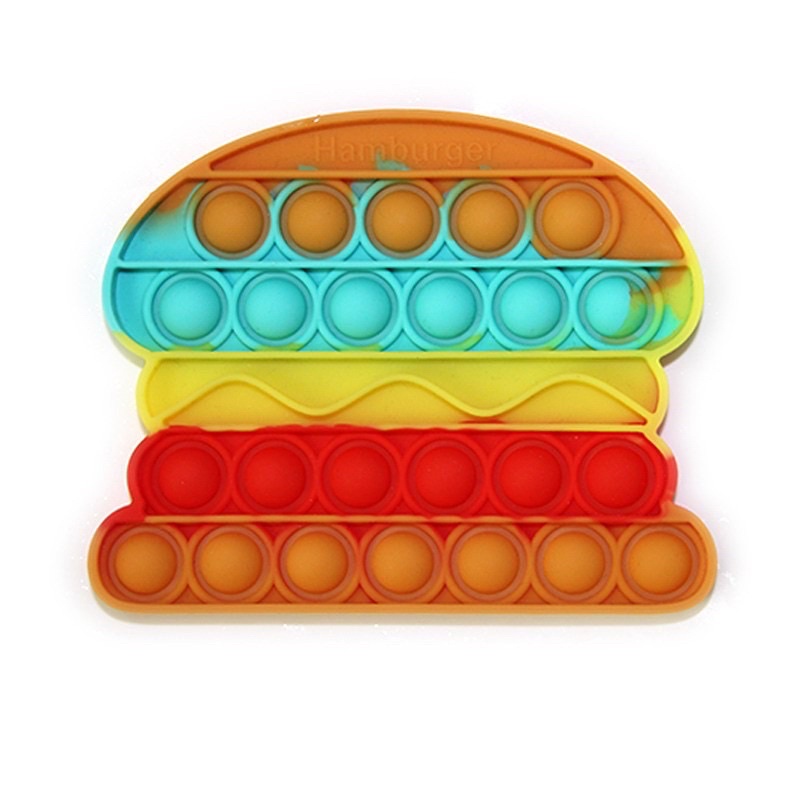 POP IT GLITER/POP IT GID/pop it viral/fidget/tiktok/mainan kekinian-Burger Rainbow