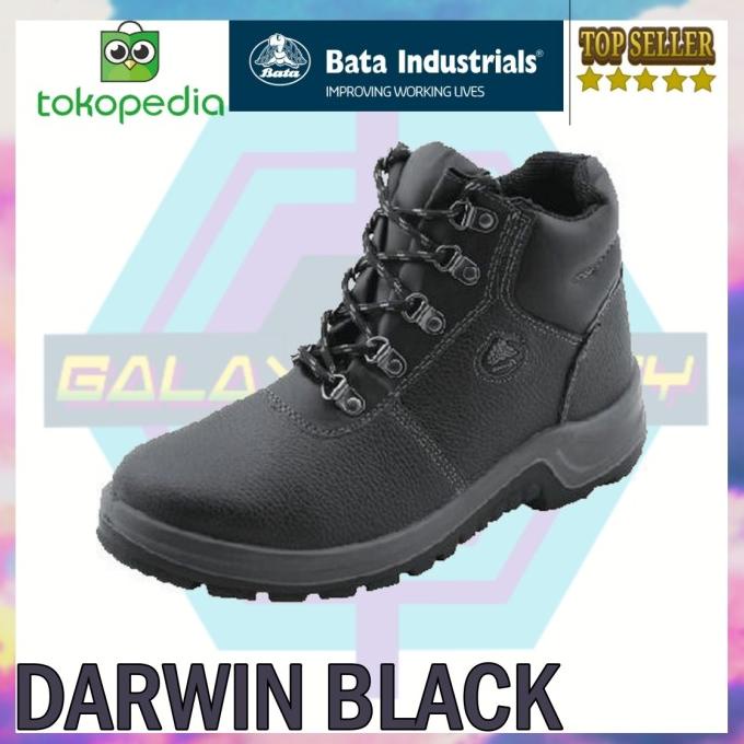 SEPATU SAFETY BATA DARWIN BLACK / SAFETY SHOES BATA INDUSTRIAL DARWIN