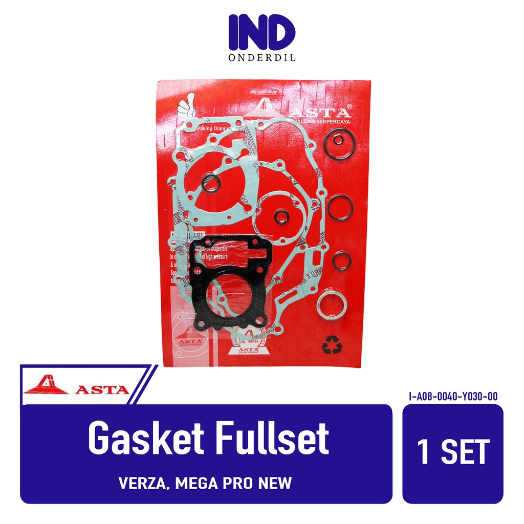 Gasket Perpak-Fullset-Topset Paking-Packing Full-Top-Set Verza &amp; Mega Pro New Merk Asta