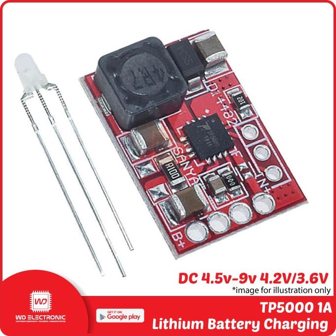 TP5000 DC 4.5V-9V 4.2V 3.6V 1A Lithium Battery Charger module easywa53 Segera Beli