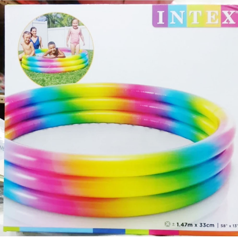 MALANG bisa GOJEK Kolam Renang Intex 58439 Rainbow Pool Ukuran 147x33cm