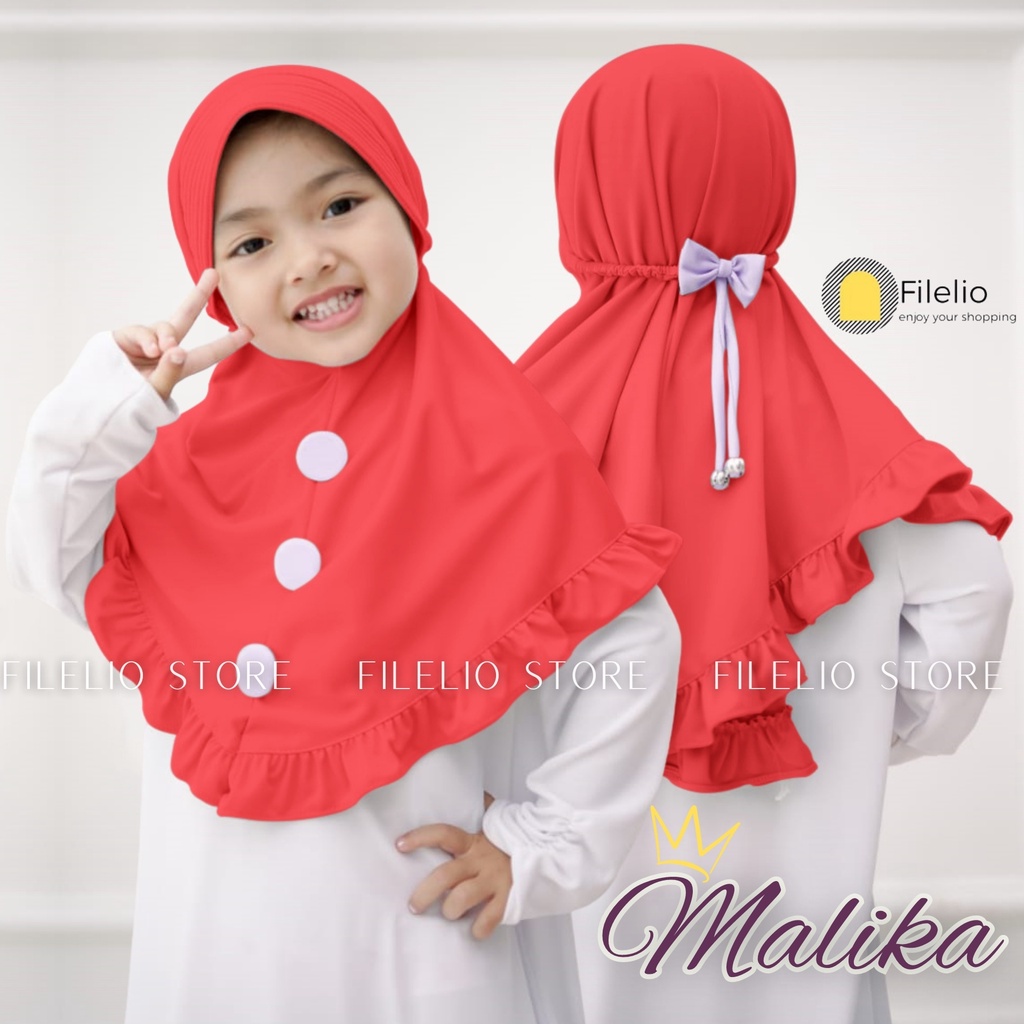 Kerudung Instan Anak TK Malika Pita Karet / Hijab Anak TK Kekinian / Hijab Anak TK Ped Tali Pita Karet / Jilbab Anak Variasi Ruffle / Jilbab Anak Perempuan / Jilbab Anak Jersey / Kerudung Anak TK / Bergo Anak Jersey / Bergo Anak TK