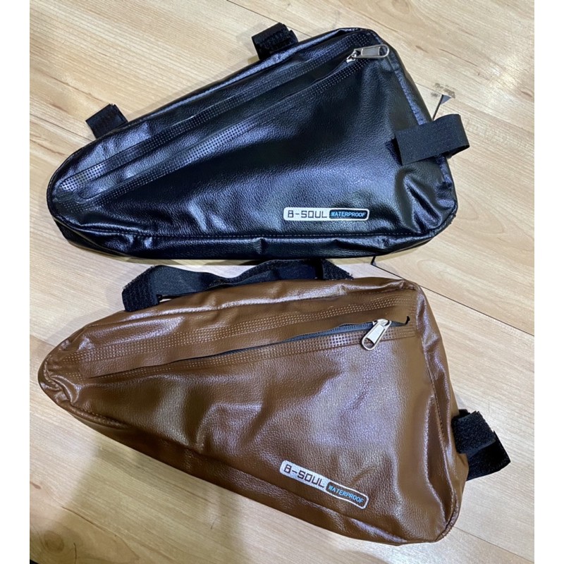 Tas Frame Depan Sepeda B-SOUL Kapasitas Besar Bahan Kulit PU Anti Air