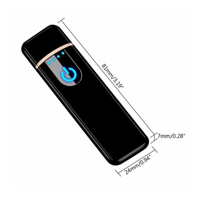 Korek Api Elektrik USB Rechargeable Lighter Smoking Touch Sensor Sentuh LED