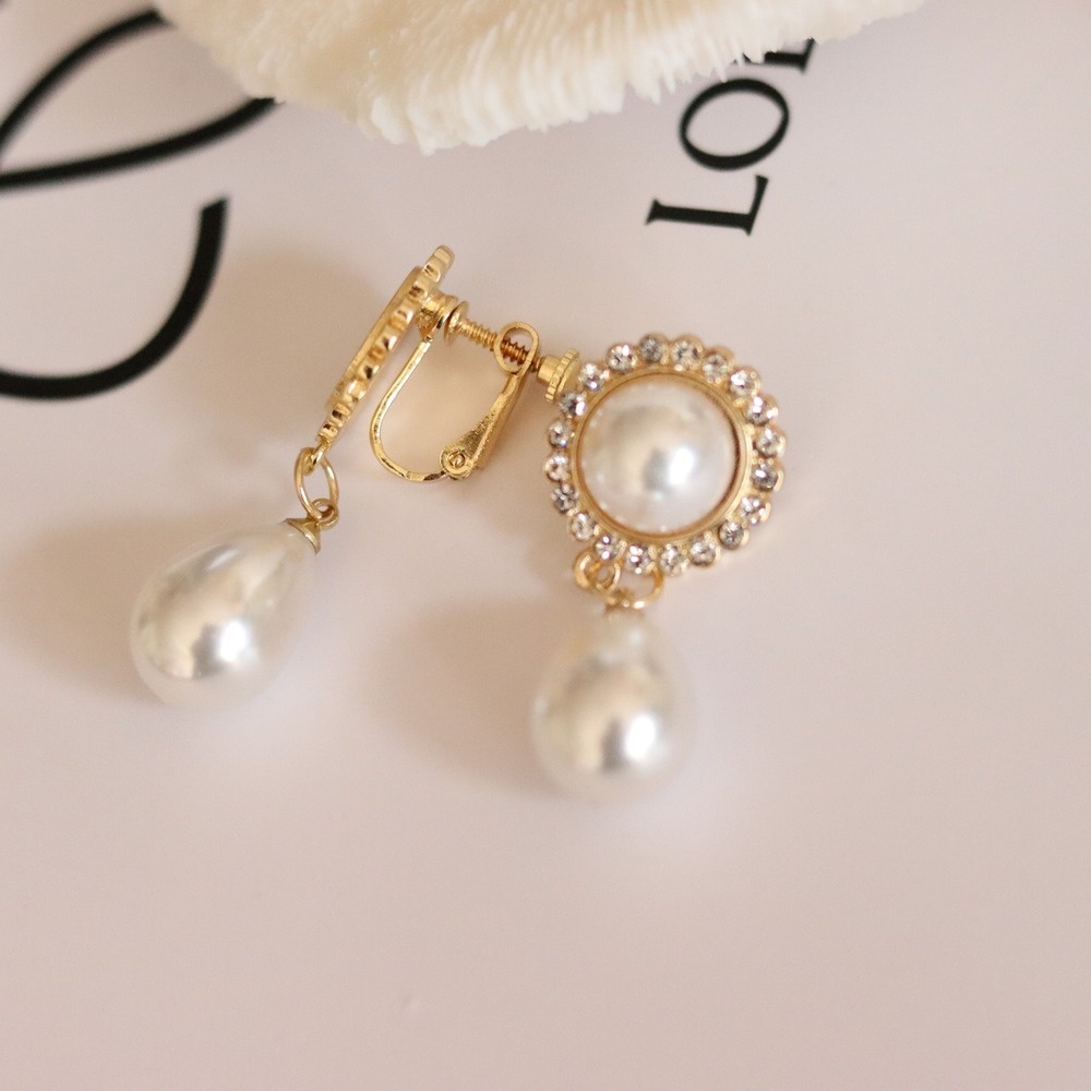 Anting Mutiara Gaya Retro Kerajaan