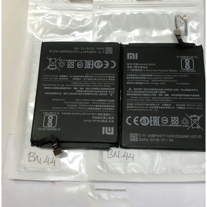 BATRE BATERAI BATTERY XIAOMI REDMI 5 PLUS BN-44 BN44 BN 44 ORIGINAL