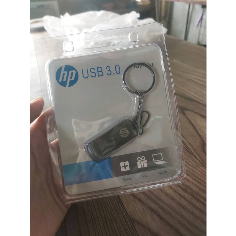 [OTG gratis]Hp USB 3.0 flash drive 2TB Tahan Air 24 Jam Bahan metal