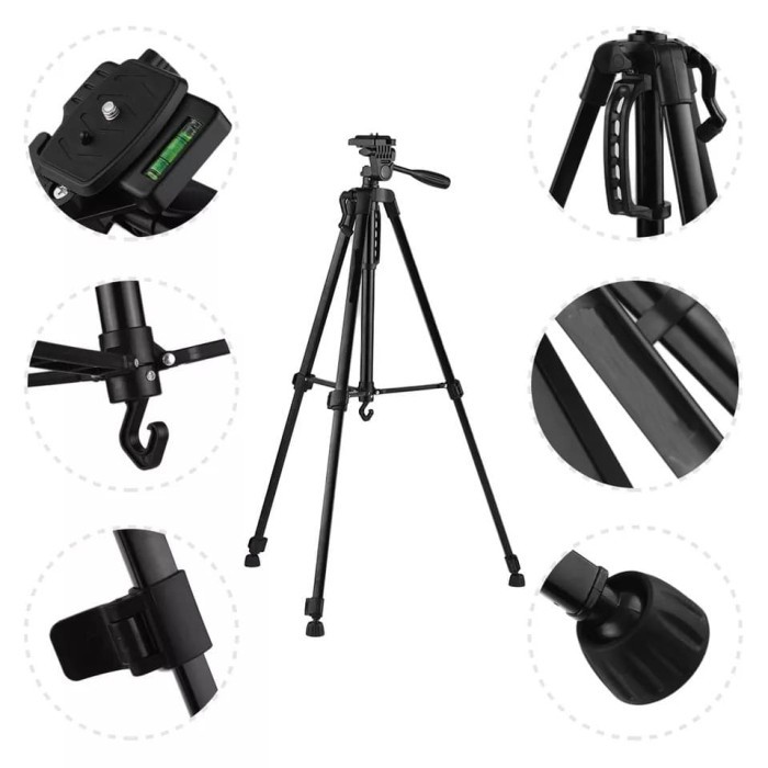 NA - Tripod 140cm Universal Tripod Holder Aluminium Anti Selip 3366