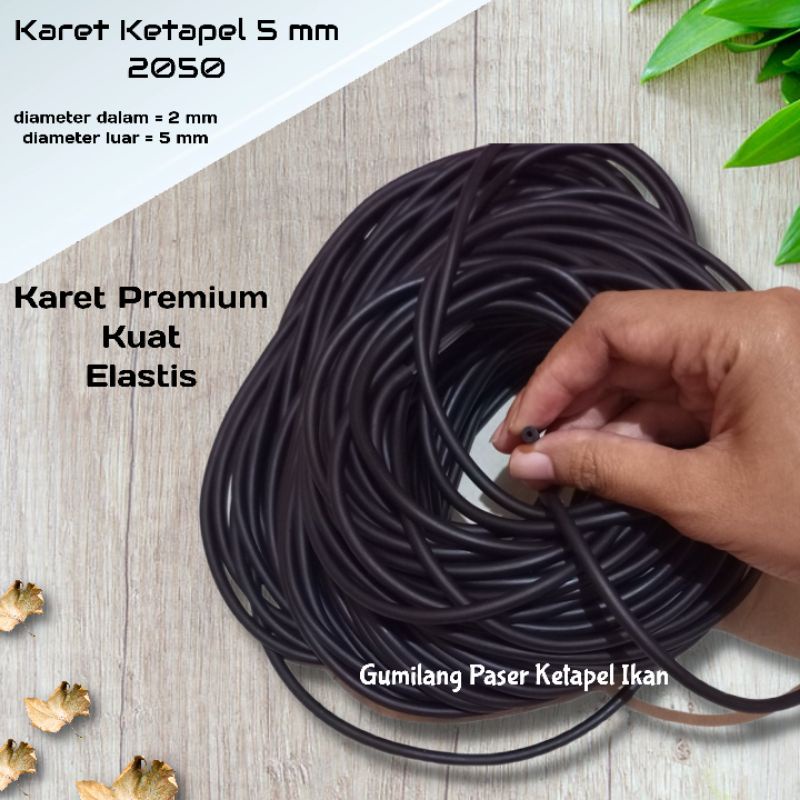 karet ketapel 2050 hitam 5 mili mm