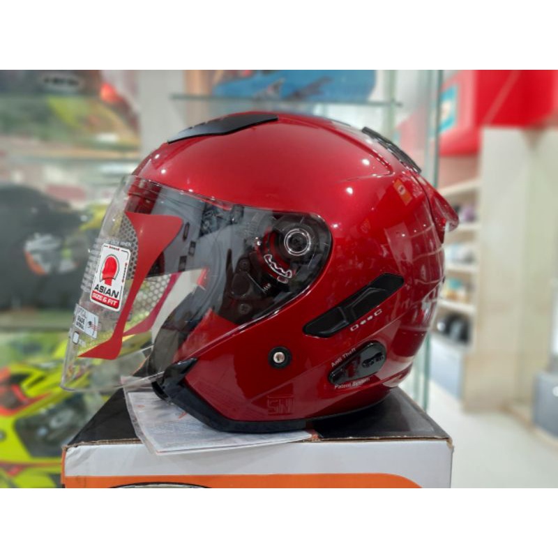 HELM KYT GALAXY FLAT R RED MAROON ORIGINAL HELM TOURING KYT GALAXY MERAH MARUN KYT GALAXY FLAT VISOR