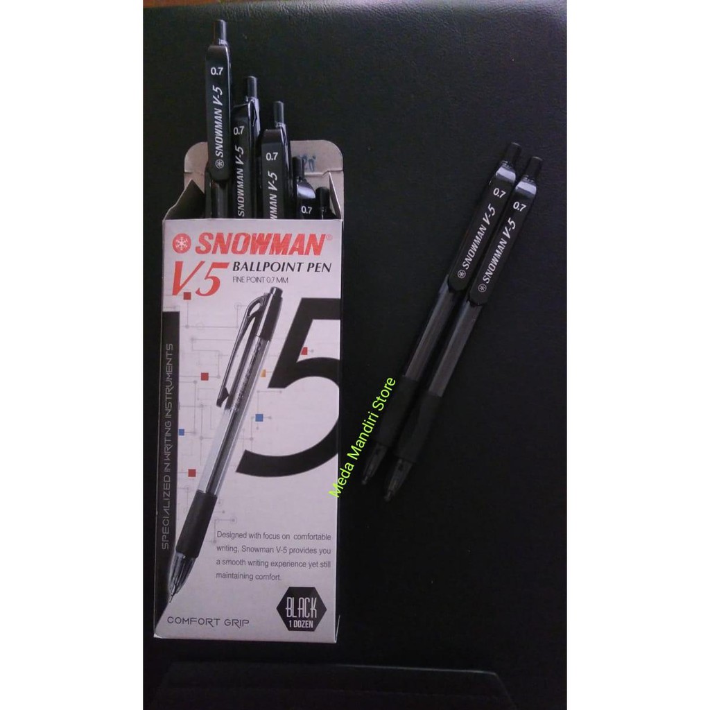 

Pulpen Snowman V5 Black
