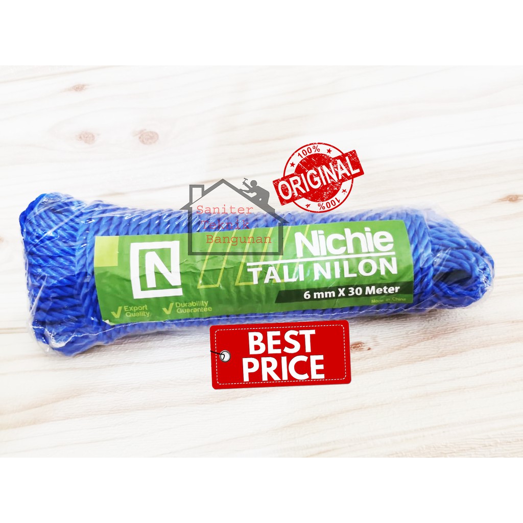 TALI TAMBANG NILON NICHIE 6 MM x 30 METER