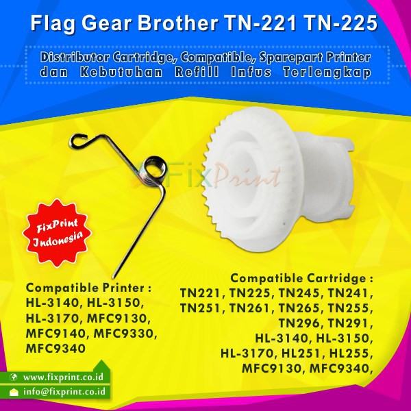 Flag Gear Brother TN210 TN221 TN-210 TN-221 TN-225 TN-245 TN-241 TN-251 TN-261 TN-265 TN-255 TN-296