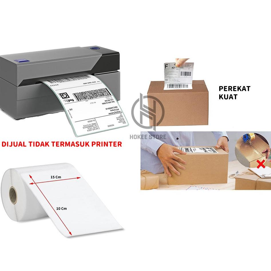 

Miliki - KERTAS THERMAL LABEL BARE / STICKER THERMAL PER ROLL 100 X 150 MM ISI 250 PCS - HOKEE