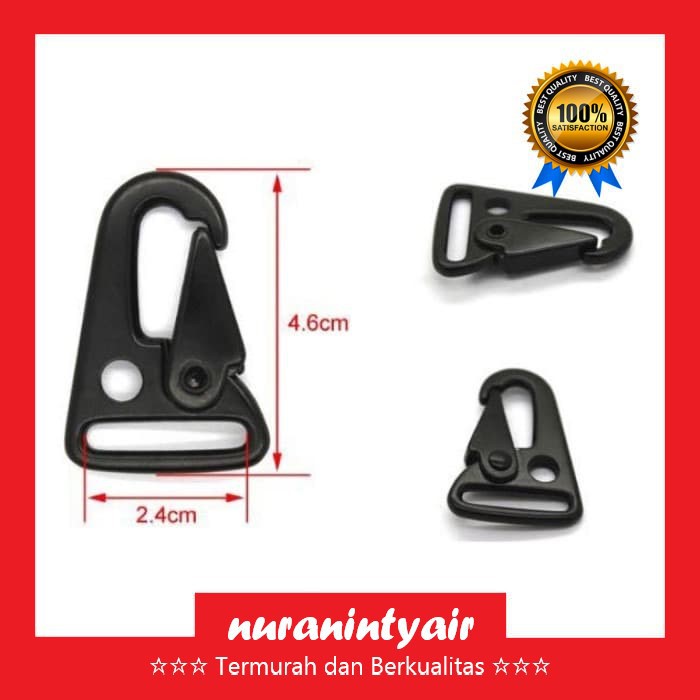 Carabiner Pengait Tali Strap Tas - Hook Lock Steel Alloy