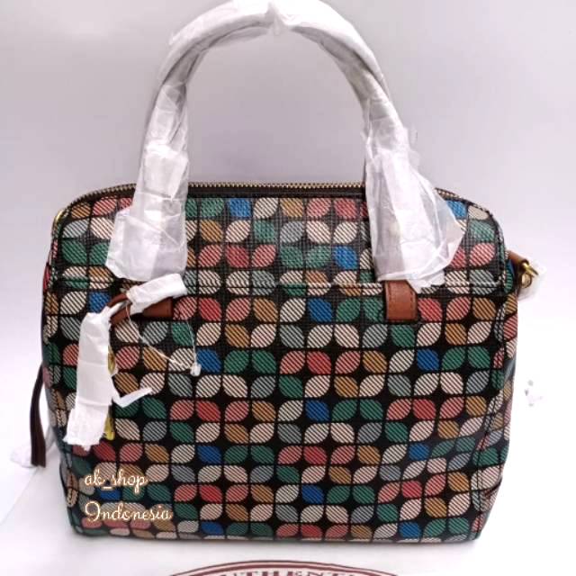 Tas Wanita Fossil Rachel Satchel Black Multi