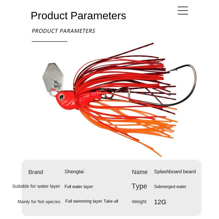 Umpan Pancing Ikan Bass Spinner Dengan Kail Treble