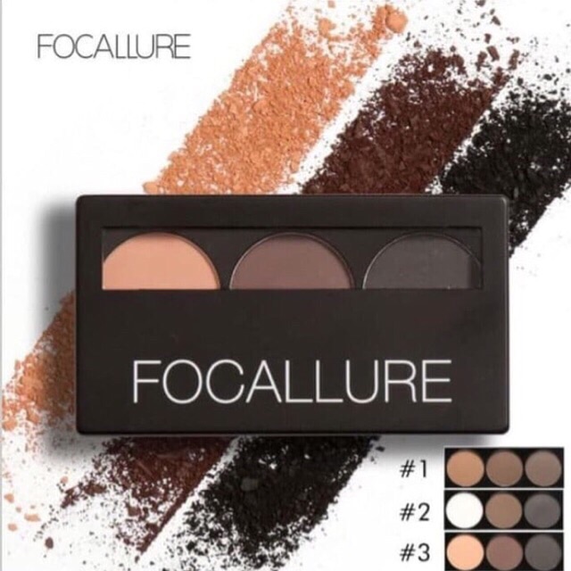 Focallure 3 Color Eye Brows Powder Palette | FA04