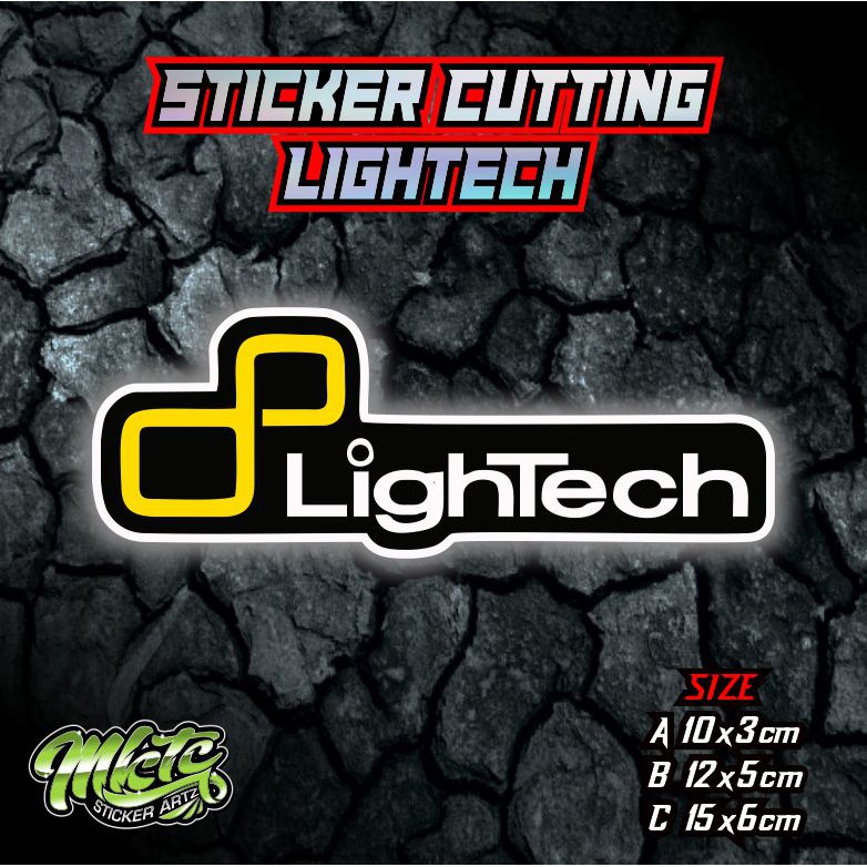 

Sticker Cutting LIGHTECH Ukuran 10X3CM 12X5CM 15X6CM