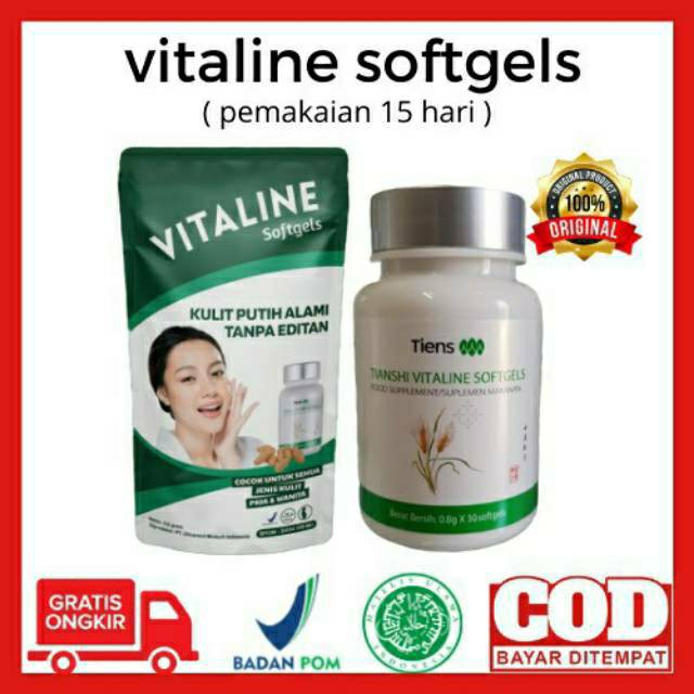 PAKET VITALINE TIENS  1BOTOL VITALINE ISI 30 SOFTGELS