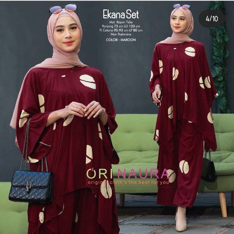 ONE SET 2 in 1 EKANA (ATASAN  + CELANA ) / PIYAMA RAYON / PJAMAS TIE DYE / SETELAN WANITA KEKINIAN