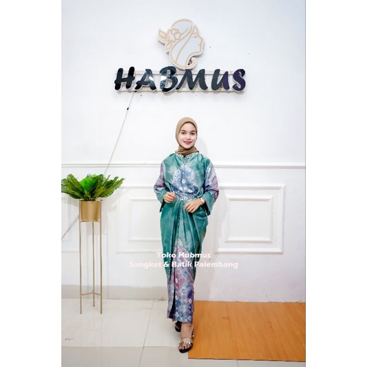 couple kaftan jumputan palembang asli sutra silk