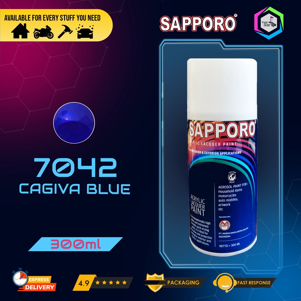 Cat Semprot SAPPORO Paint- 7042 SAPPORO CAGIVA BLUE*