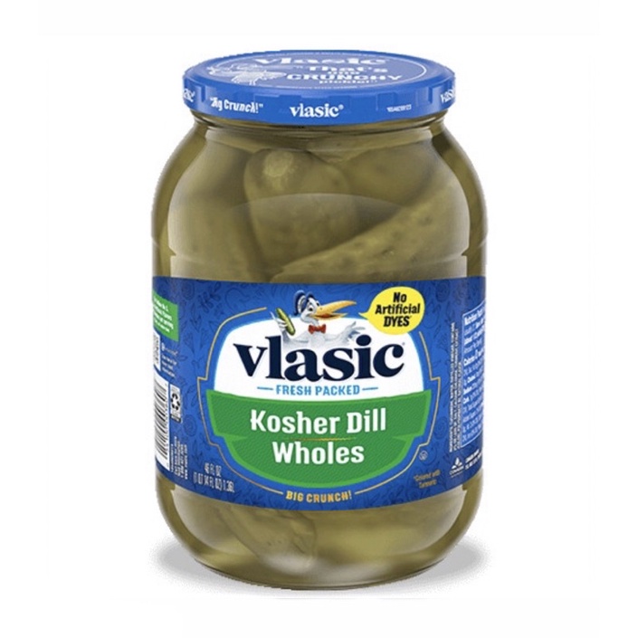 

Vlasic Kosher Dill Whole Pickle Acar Timun Kecil Ketimun USA 948ml / Vlasic Sweet Gherkin / Vlasic Kosher Dill Baby Wholes
